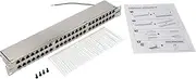 Tripp Lite RJ45 Patch Panel, Cat5e/Cat6 Patch Panel, 24 Port Patch Panel, Shielded, Krone IDC, 0.5U Rack Mount, 568A/B, TAA Compliant (N252-024-HU-SHK) Silver 48 Port