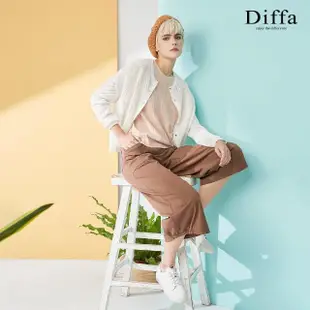 【Diffa】質感鏤空織紋落肩外套-女