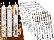 Sugeru Pack of 6 Christmas Candle Tattoos (200+ Patterns) - DIN A5, Water Transfer Printing | DIY Casserole Film Candle Film | Candle Stickers Christmas Sticker | Decoration, Easter, Advent Candle