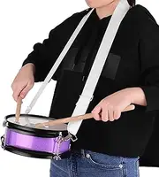8 Inch Snare Drum Head with Drumsticks Shoulder Strap Drum Key for Students Tape Percussion Instrument,A