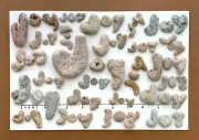 Natural Letter Shaped JOY X25 Rocks Beach Stones Name Pebble Art Craft mix media