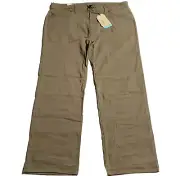 Prana Mens Brion Pants Size 40 Slim Mud 40x32 UPF 50+ Water Repellent Finish NWT