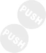 ERINGOGO 2pcs Push Pull Door Stickers Elegant Round Glass Decals Easy Apply/Remove for Home Office Cafe Office