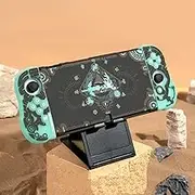 Soft Shockproof Dockable Cover Case Compatible with Nintendo Switch OLED Tears of The Kingdom, Durable Scratch Resistant Shell for Joycon, Silicone Protective Skin Set