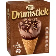 Peters Drumstick Super Chocolate 4 pack