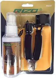 Oshhni Guitar Cleaning Product, Fretboard Lemon Oil Guitar String Oil 60ml, Guitar Care Kit, Guitar Cleaner Cloth for Rust Formula