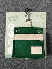 LUX & BONES Eco Caddy Dog Walking Potty Bag Holder With 60 Bags Poo Toilet #1e