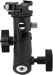 HOMOBABE E Type Flash Umbrella Stand Swivel Holder for Softbox Umbrella Compatible with Flashes LED Lights Socket for Tripod Light Stand