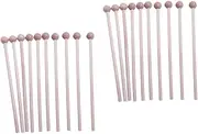 QUMIIRITY 2sets Drum Sticks Boys and Girls Music Percussion Wood Mallets Educational Musical Instrument for Marimba Xylophone 10pcs*2