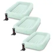 Intex Air Mattress Bed Raised Frame Camping Travel w/ Hand Pump Twin (3-Pack)