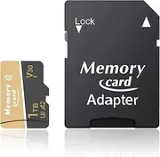 Micro sd Card 1024GB, microSDXC UHS-I Flash Memory Card with Adapter, 98MB/s, C10, U3, A1, V30, Full HD, 4K UHD, High Speed Card