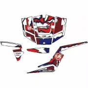 Attack Graphics QUAKE Complete UTV Graphics Kit YZ Blue/White/Red for Polaris
