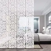jxgzyy Hanging Room Divider 24Pcs Solid Board Screen Panels Thin PVC Home Screen Panel Room Partition White For Home Hotel Living Room Bedroom Sitting-room Decoration