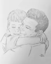 THE ANDY GRIFFITH SHOW DRAWING 11x14 ANDY GRIFFITH RON HOWARD PORTRAIT SKETCH