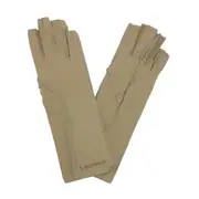 Isotoner Therapeutic Compression Fingerless Gloves Camel Tan Xsmall