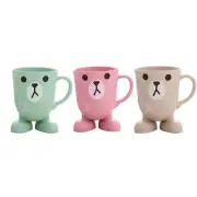 Home Bathroom Tumbler Mouthwash Cup Wheat Straw Cartoon Animal Toothbrush CupPW