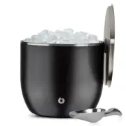 XL Premium Vacuum Insulated Double Wall Stainless Steel Ice Bucket with Lid/S...