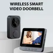 New 4.3" IPS HD Smart Video Doorbell with 2.4G Wireless Intercom, Two-Way Audio