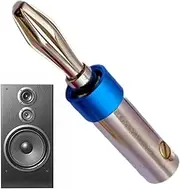 Gold Plated Speaker Plugs - 4mm Gold-Plated Copper Connector Audio Banana Plugs,Improved Conductivity Stable Plug and Unplug Banana Plugs for Living Room