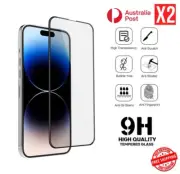 2x Tempered Glass Edge To edge Fit Screen Protector For iPhone 14 15Pro/Plus/Max