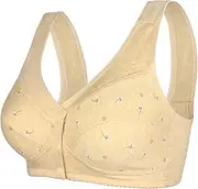 [Miekld] Tank Tops with Built in Bras High Support Bras for Women Adjustable Strap Full Coverage Up Bras Comfortable