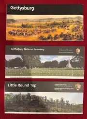 Gettysburg national park, national cemetery, Little Round Top unigrid brochures