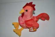 CR TY beanie baby STRUT the Rooster RARE 5th gen head tag with errors (HL17)
