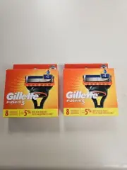 Gillette Fusion 5 Razor Blades 8 Pack Set of 2 Totaling 16 Cartridges Refills