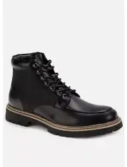 STEVE MADDEN Faux Leather Trim Combat Boots Size9.5