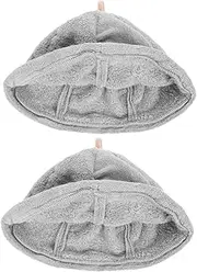 Mikinona Adjustable Double Layer Sauna Cap for Women Men Quick Drying Bath Hat Hair Wrap Absorbent Spa Cap for Home Use