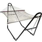 Large Cotton Hammock with Universal Steel Stand - Calming Desert by Sunnydaze