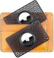 [CITYWAY] [Ultra Thin] 2 Pack Card Case for Airtag, Airtag Holder, 0.1 inch Thickness, Airtag Wallet Case Slim Thin Card Case for Purse, Handbag, Backpack Wallet, Clutch (Black)