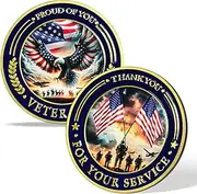 Challenge Coin (Vintage Eagle Veteran, Count, 2)