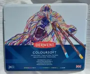 DERWENT COLOURSOFT PENCILS. 24 PACK. SEALED PACK.