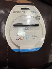 Memorex CD-R CD R 10 Pack 80 minutes, 700 MB, 48x with Bonus CD Marker