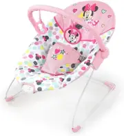 Disney Baby Minnie Mouse Baby Bouncer Soothing Vibrations Plush Infant Seat -...