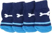 EXAOMBLE Dog Socks for Small Dogs Winter Warmth Pet Socks Washable Paw Protectors