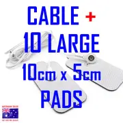 Omron HV-F127 / HV-F128 compatible ELECTRODE TENS PADS CABLE WIRE LEAD + 10 PADS