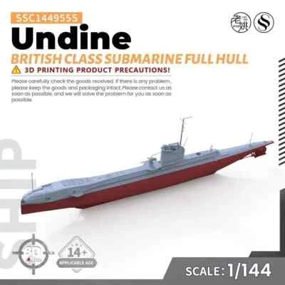 SSC144955S 1/144 Military Model Kit British Undine Class Submarine Full Hull