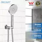 Decaura Hand Held Shower Head Set 3-Mode Sprayer with Wall Elbow and 1.5m Hose