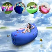 Inflatable Lazy Air Lounger Chair Sleeping Camping Bed Beach Sofa Bag Hiking OZ