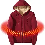 Mens Sherpa Lined Jacket | Men Zipper Fleece Sweatshirt,Warm Soft Heavyweight Fashion Cozy Zip Up Mens Faux Sherpa Lined Jacket For Holiday, Dating, Travel Shwing