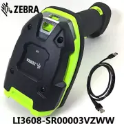 Zebra LI3608-SR00003VZWW Rugged Handheld Digital 1D Barcode Scanner w/ USB Cable
