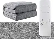Mattress Toppers Gray Cotton and Linen Electric Blanket Single Student Dormitory Electric Mattress Double Double Control Household Safety Non-Radiation Dehumidification Mite