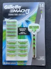 Gillette MACH3 Signature Edition Razor Set – 1 Razor + 14 Cartridges