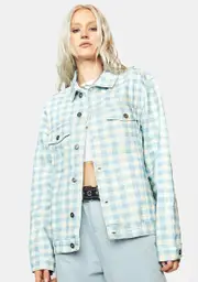 [Kickers] Gingham Classic Denim Jacket