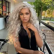 Long Curly Synthetic Wigs for Women White Pink Loose Wave Hair Repalcement Wig Fluffy Curls Daily Party Wig Long Wavy Wig ChristmasPartyWigs