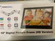 NIB TENSWALL 10" Digital Picture Frame in HD Photo Video Music Calendar & Clock