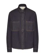 logo-patch denim shirt IT50,IT46 Black