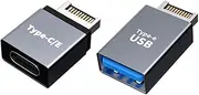 chenyang CY USB 3.0 Type-A & USB-C Type-C Female to USB 3.1 Type-E Male Front Panel Header Motherboard Extension Data Adapter